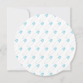 Braun Haut Blue Diaper Babydusche Einladung (Rückseite)