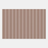 Braun & Hellbraun gestreift Geschenkpapier Set (Vorderseite 2)