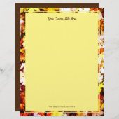 Braun Herbst verlässt Foto Hochzeitspapier (Vorne/Hinten)