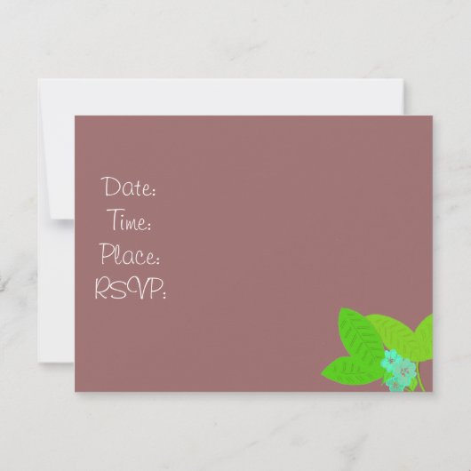 Braun Hippopotamus Kinderdusche Einladung (Rückseite)