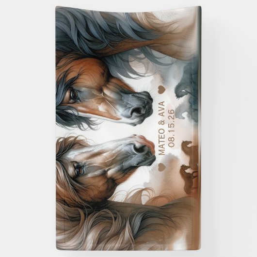 Braun-Hochzeit Banner (Vertikal)