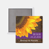 Braun-Hochzeitblume speichern Datumsmagnete Magnet (Vorderseite/Rückseite)