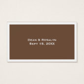 Braun Hochzeitsfeier formale Sondergetränk Ticket (Rückseite)