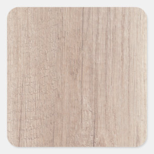 Braun Holz Look Leere Vorlage Trendy Elegant Quadratischer Aufkleber