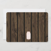Braun Holz Rustic Mason Jar Baby Dusche Einladung (Rückseite)