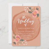 Braun Holz Rustikale Blumenzwiebeleinladung Einladung (Vorderseite)