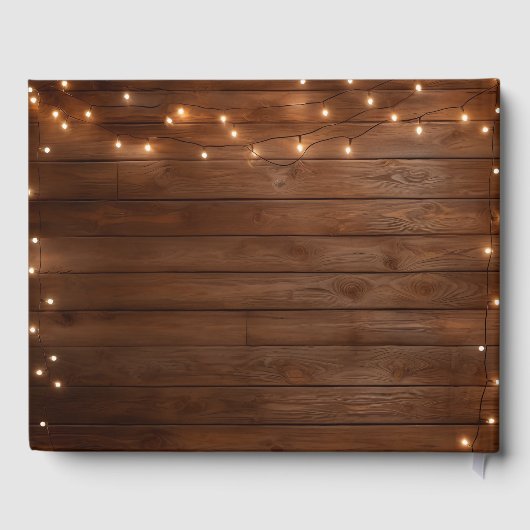 Braun Holz Rustikale Streichellichter Blumenzehen Gästebuch (Rückseite)