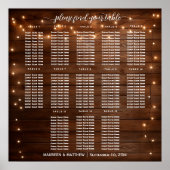 Braun-Holz-Streichleuchten 13 Tische Hochzeitssitz Poster (Vorne)