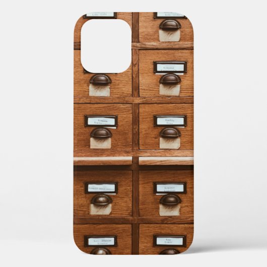 Braun-Holzschublade Case-Mate iPhone Hülle (Rückseite)