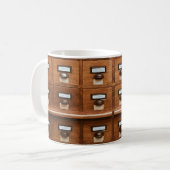 Braun-Holzschublade Kaffeetasse (Vorderseite Links)