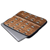 Braun-Holzschublade Laptopschutzhülle (Vorne Knopf)