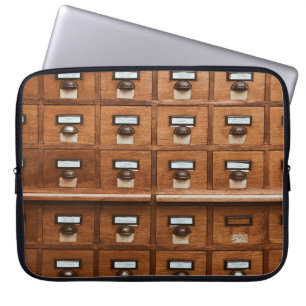 Braun-Holzschublade Laptopschutzhülle