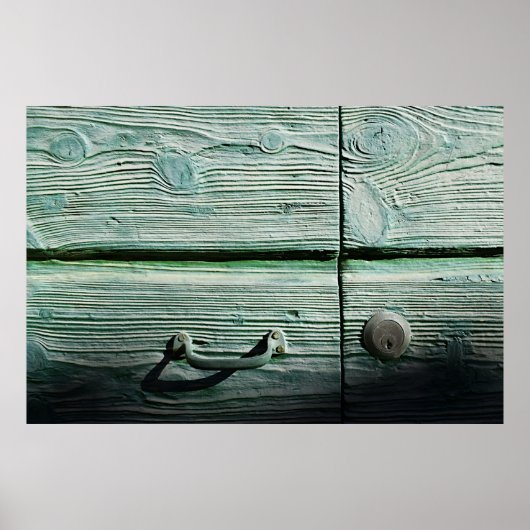 Braun-Holzschublade Poster (Vorne)