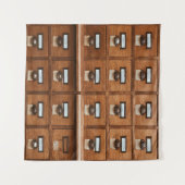 Braun-Holzschublade Wandteppich (Vorderseite (Horizontal))