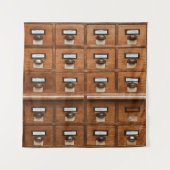 Braun-Holzschublade Wandteppich (Vorderseite)