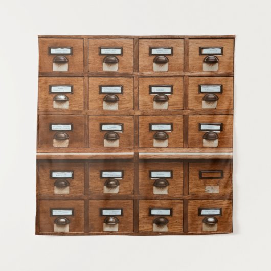 Braun-Holzschublade Wandteppich (Vorderseite)