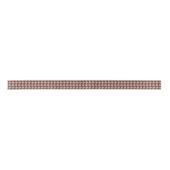 Braun Houndstooth Vornehm Klassisches Muster Satinband (Vorderseite)