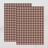 Braun Houndstooth Vornehm Männlich Geburtstag Einladung (Vorne/Hinten)