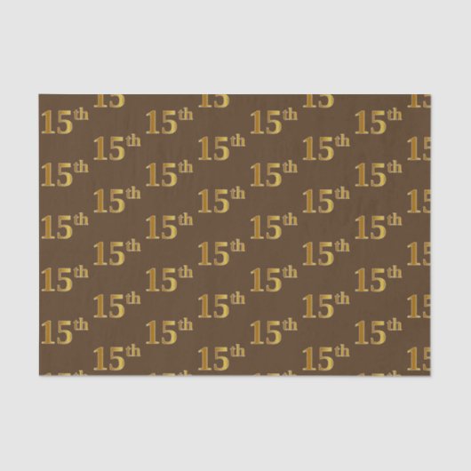 Braun, Imitate Gold 15. (Fünfzehnte) Veranstaltung Seidenpapier (Vorderseite)