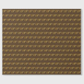 Braun, Imitate Gold 19. (neunzehnte) Veranstaltung Geschenkpapier (Flach)