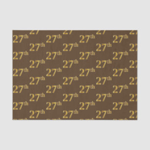 Braun, Imitate Gold 27. (siebenundzwanzigste) Vera Seidenpapier