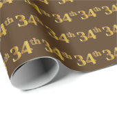 Braun, Imitate Gold 34. (34.) Veranstaltung Geschenkpapier (Rolleneckpunkt)