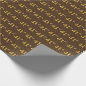 Braun, Imitate Gold 41. (41.) Event Geschenkpapier (Ecke)
