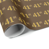 Braun, Imitate Gold 41. (41.) Event Geschenkpapier (Rolleneckpunkt)