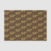 Braun, Imitate Gold 60. (sechzigste) Veranstaltung Seidenpapier (Vorderseite)