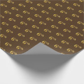 Braun, Imitate Gold 6. (6.) Event Wrapping Paper Geschenkpapier (Ecke)