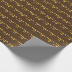 Braun, Imitate Gold 70. (Siebzigste) Veranstaltung Geschenkpapier