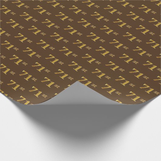 Braun, Imitate Gold 71. (71. Geschenkpapier (Ecke)