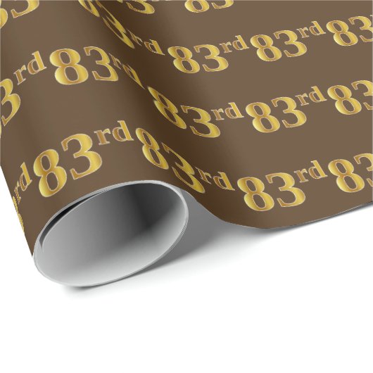 Braun, Imitate Gold 83. (83.) Veranstaltung Geschenkpapier (Rolleneckpunkt)