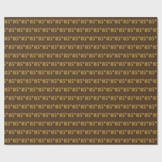 Braun, Imitate Gold 85. (85.) Veranstaltung Geschenkpapier (Flach)