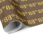 Braun, Imitate Gold 88. (Achtundachtzigste) Verans Geschenkpapier (Rolleneckpunkt)