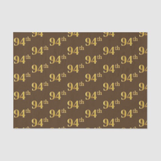 Braun, Imitate Gold 94. (vierundneunzig) Event Seidenpapier (Vorderseite)