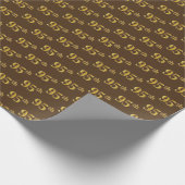 Braun, Imitate Gold 95. (fünfundneunzigste) Verans Geschenkpapier (Ecke)
