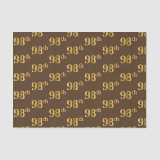 Braun, Imitate Gold 98. (Achtundneunzig) Veranstal Seidenpapier (Vorderseite)