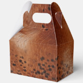 Braun Imitate Leather Wedding Geschenkschachtel (Rückseite)