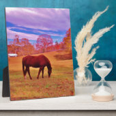 > Braun in einem träumfarbenen Feld Fotoplatte (Seite)