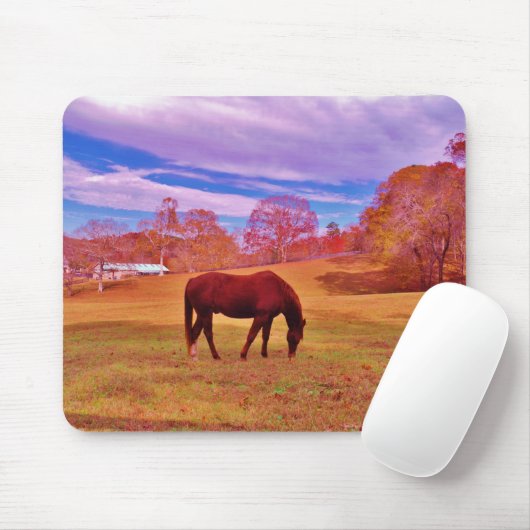 > Braun in einem träumfarbenen Feld Mousepad (Mit Mouse)