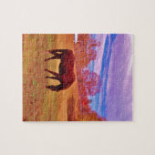 > Braun in einem träumfarbenen Feld Puzzle (Horizontal)