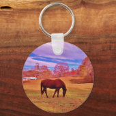 > Braun in einem träumfarbenen Feld Schlüsselanhänger (Vorderseite)