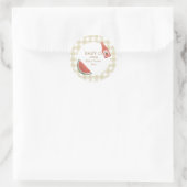 Braun Kariert Baby-Q Aufkleber (Tasche)