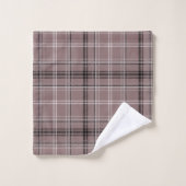 braun Kariert Badhandtuch Set (Waschlappen)