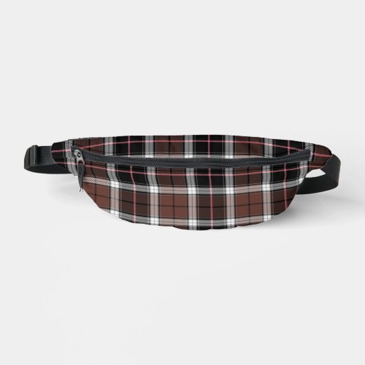 Braun Kariert Bauchtasche (Vorderseite)