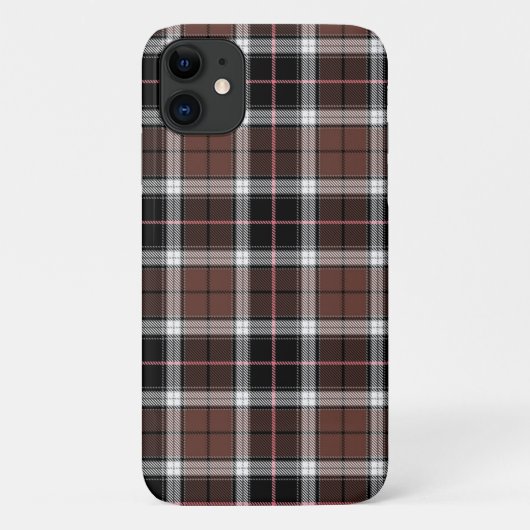 Braun Kariert Case-Mate iPhone Hülle (Rückseite)