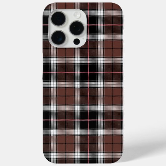 Braun Kariert Case-Mate iPhone Hülle (Rückseite)