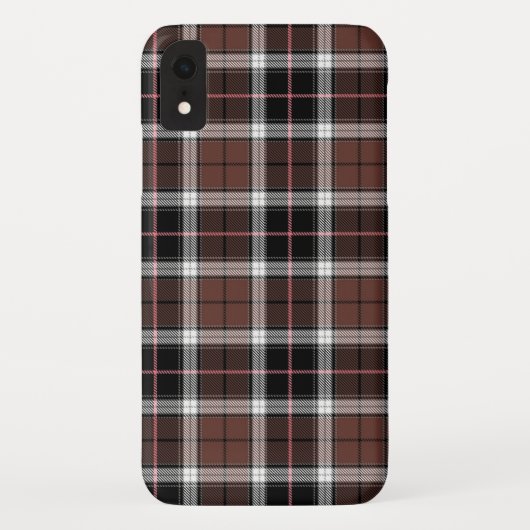 Braun kariert Case-Mate iPhone hülle (Rückseite)