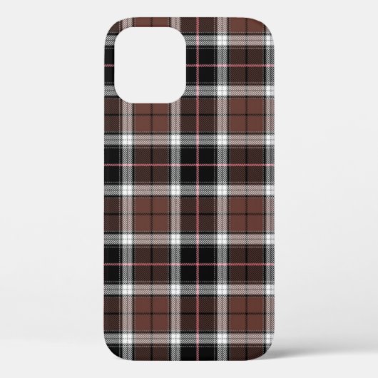 Braun kariert Case-Mate iPhone hülle (Rückseite)